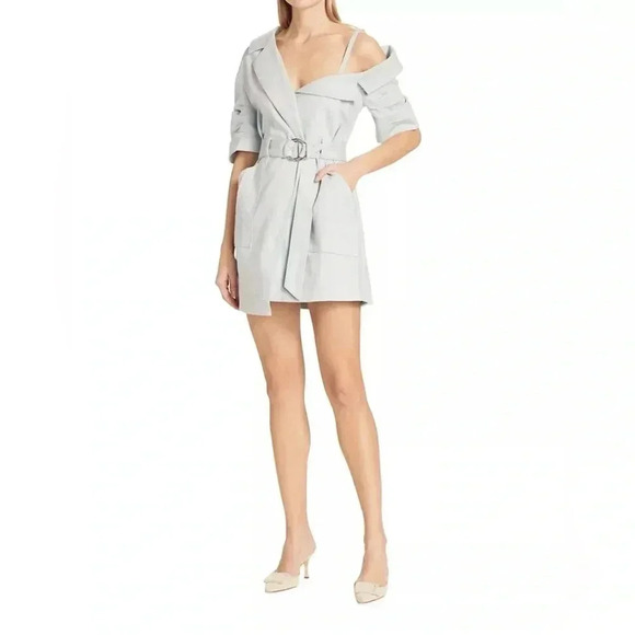 Cinq à Sept Milly Belted Stretch Denim Dress size 0 retail $595.00